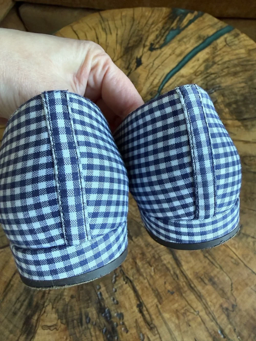 J. Crew Pointed-Toe Mary Jane Flats in Gingham